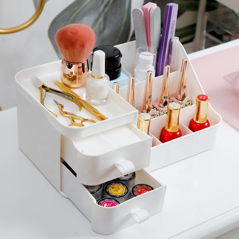 Nail tool storage box simple cotton pad pen dust brush desktop multi-layer pen holder