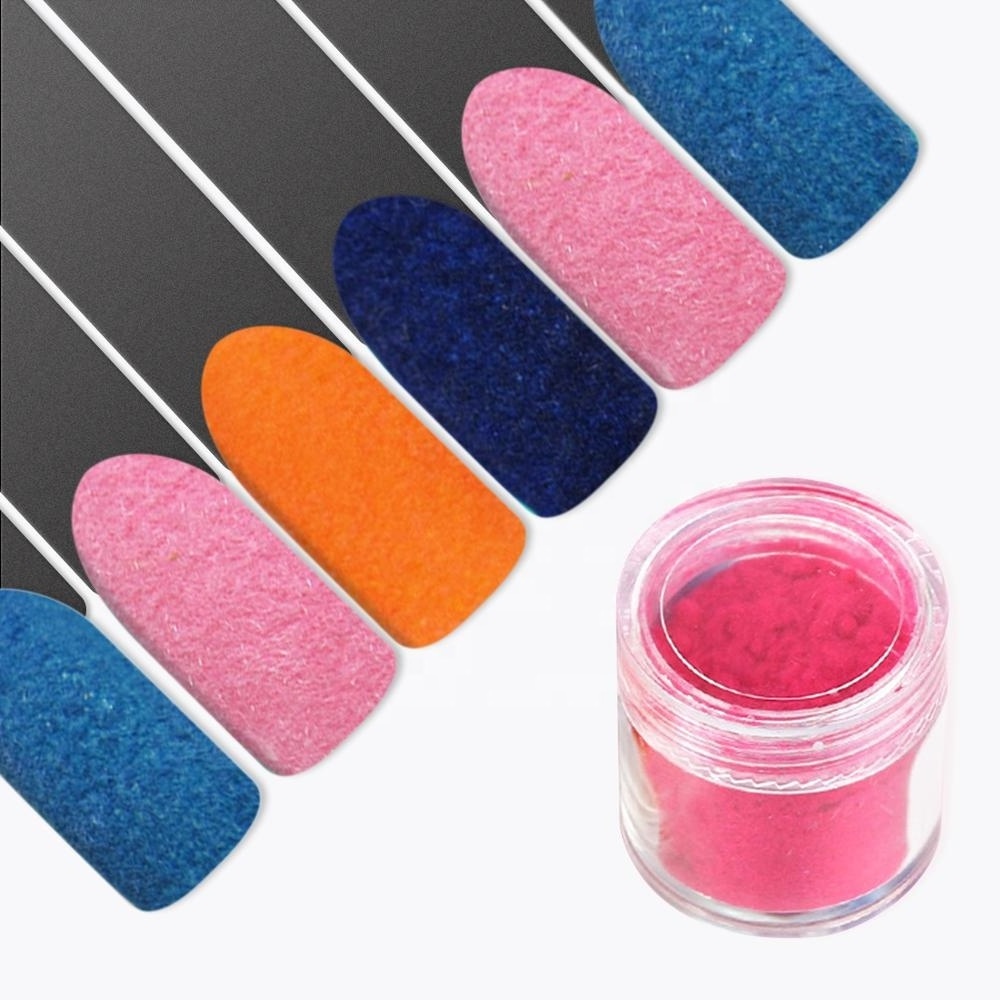 professional Nail Art Polish Nail Art Glitter Velvet Flocking Powder for Velvet Manicure