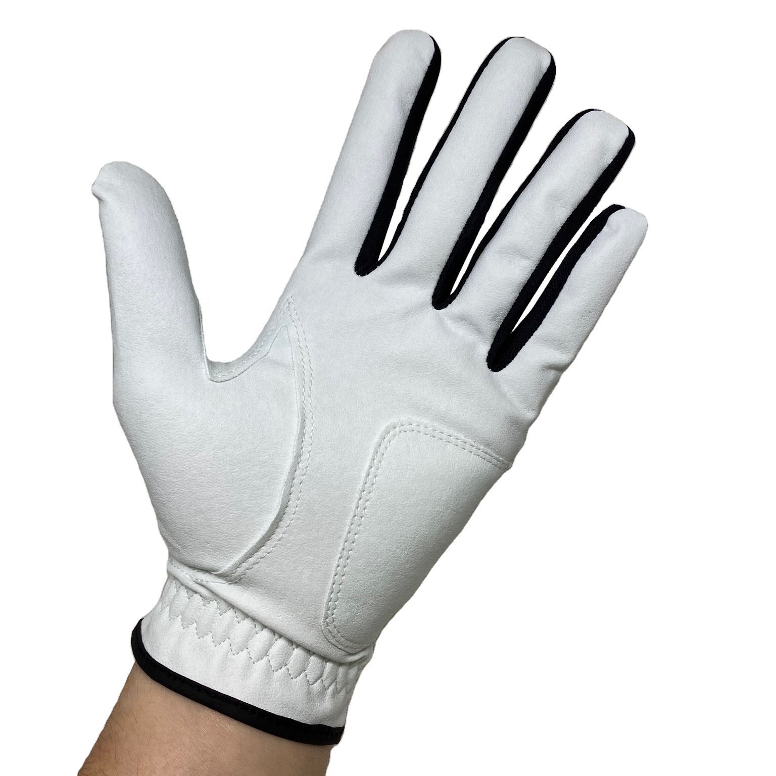 Men's PU Synthetic Cabretta Leather Golf Glove Customizable Washable for Hand Usage