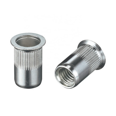 Manufacturer's Custom Size Rivet Nuts M6 & M8 Stainless Steel with Hex Head Zinc Plated Galvanized Finish Automotive Industry