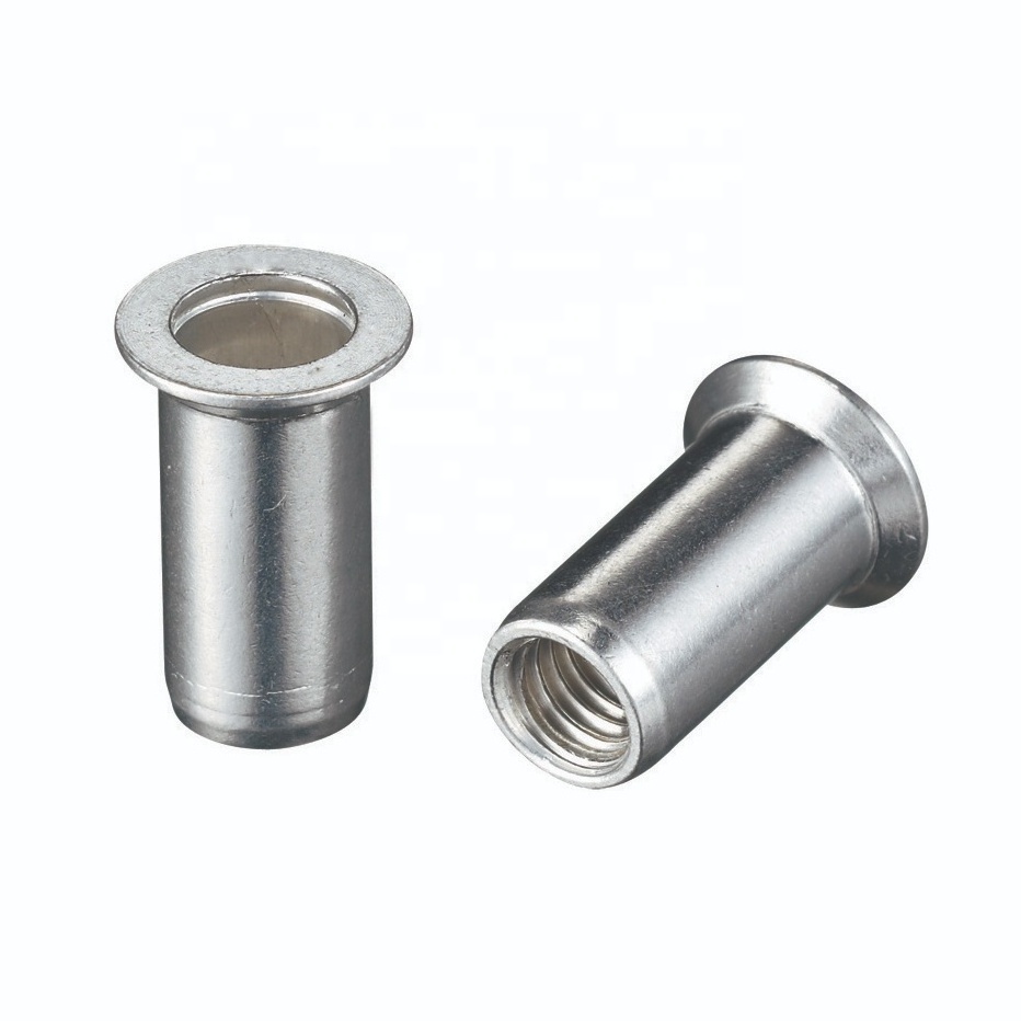 Manufacturer's Custom Size Rivet Nuts M6 & M8 Stainless Steel with Hex Head Zinc Plated Galvanized Finish Automotive Industry