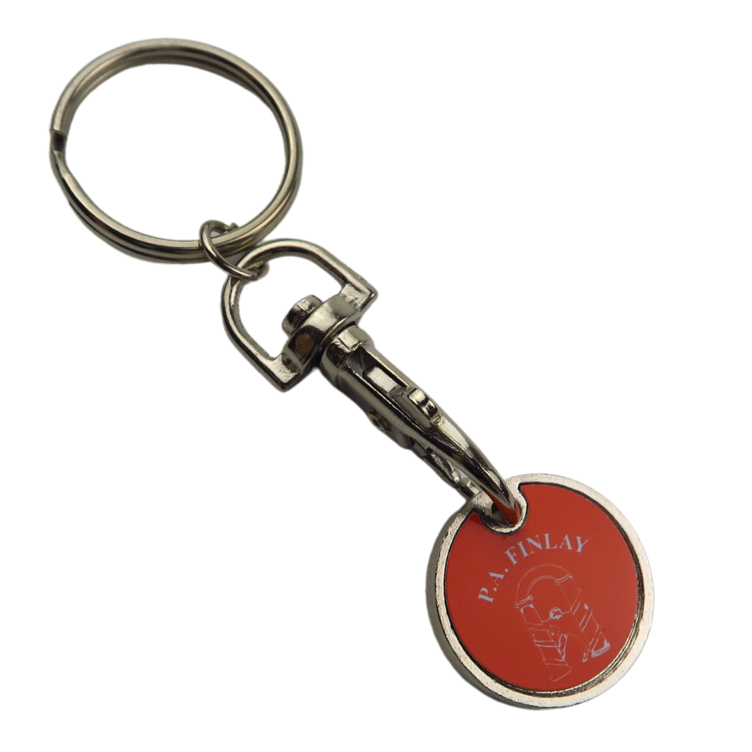 Hot Selling Custom Logo Coin Metal Keychain Business Gift Shopping Cart Shopping Trolley Coin Lock