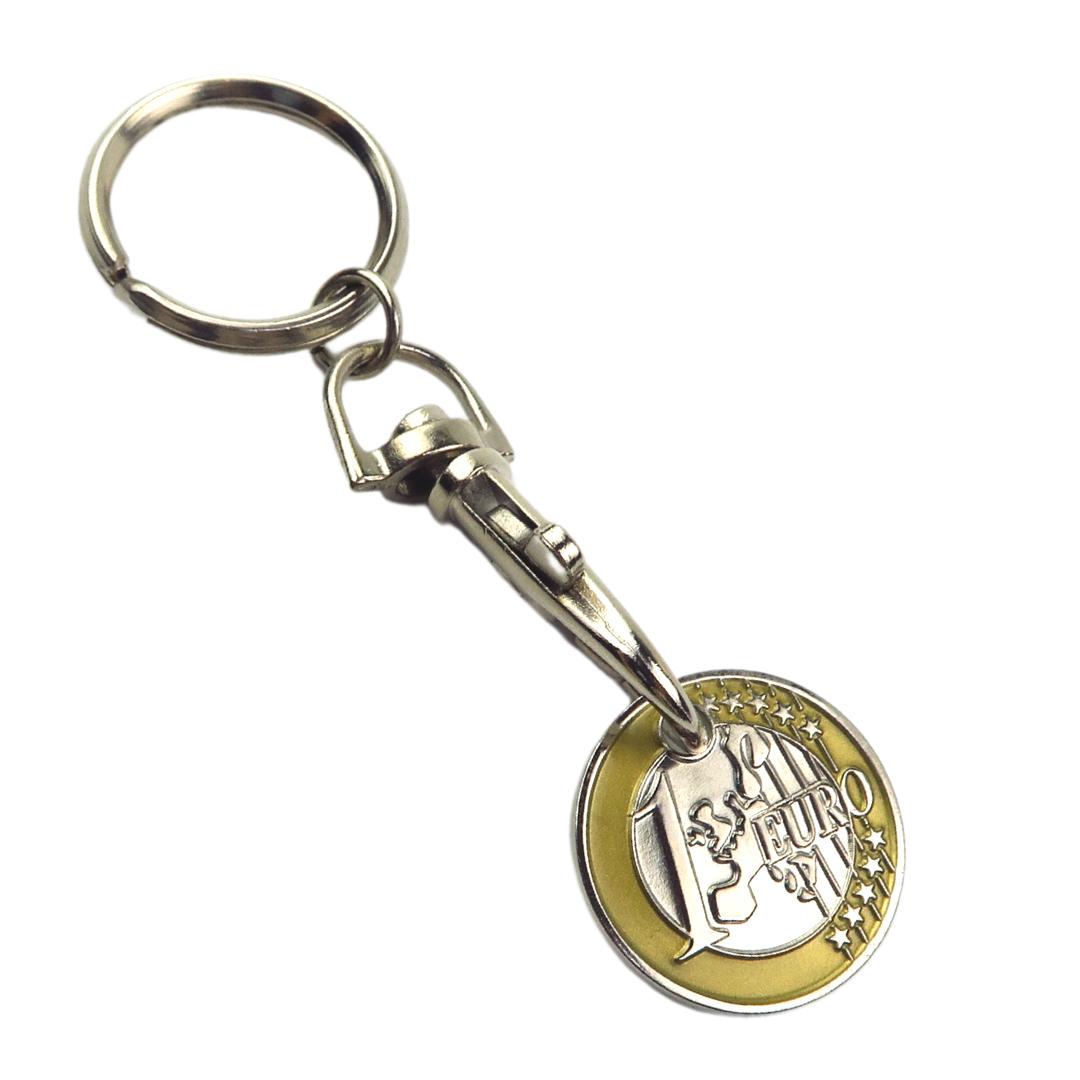 Hot Selling Custom Logo Coin Metal Keychain Business Gift Shopping Cart Shopping Trolley Coin Lock