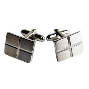 Metal Engrave Logo Custom Stainless Steel Personalized Cufflinks