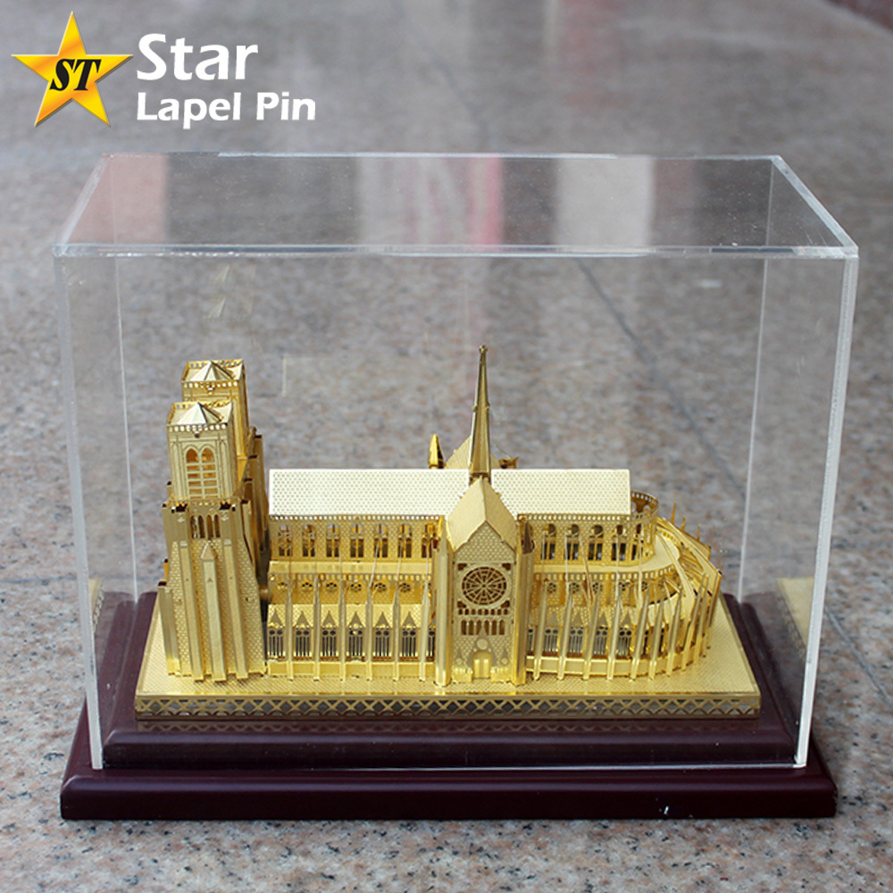 Custom Metal Souvenir DIY Gift Gold Paris Eiffel Tower 3D Brass Model