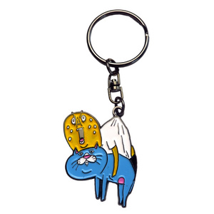 Personalized  Cartoon Key Ring Design Custom Soft Enamel Keychain