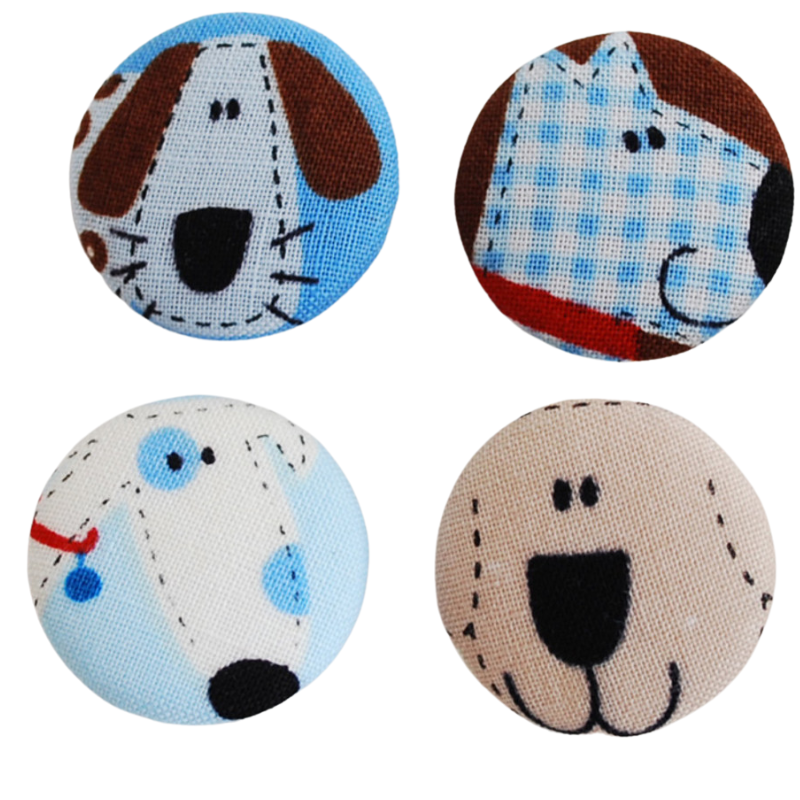 Personalized fabric covered buttons for clothes