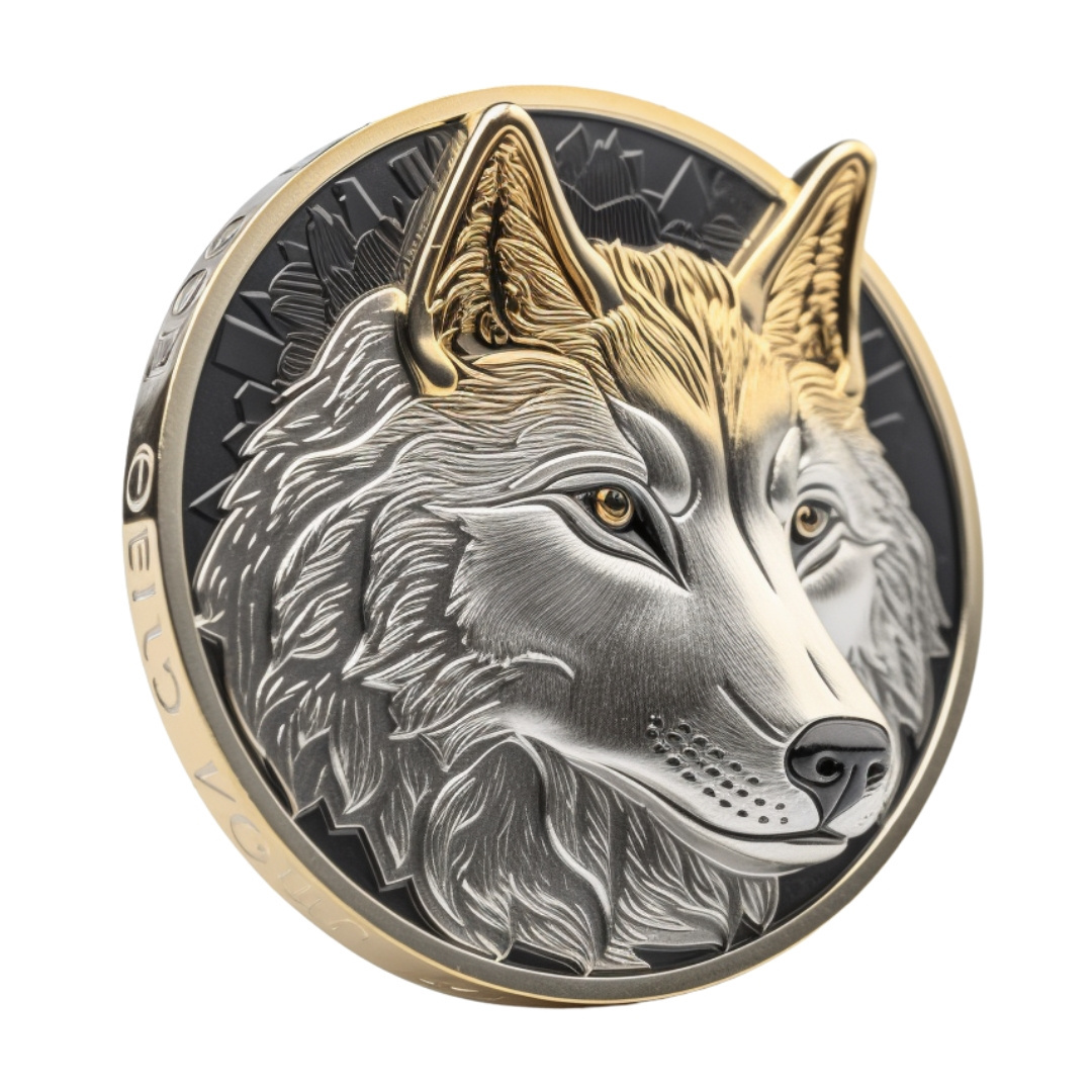 Manufacturers Custom Metal Plated Gold Silver Brass Copper Animal Coin Wolf Tigger Coins