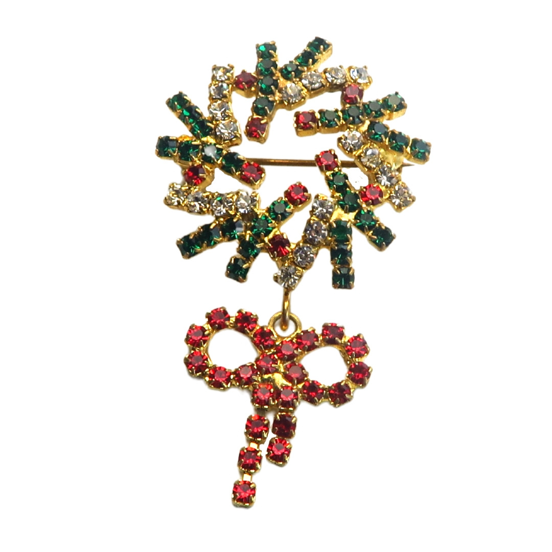 Christmas Decorations Custom Pin Large Brooches Women Crystal Rhinestone