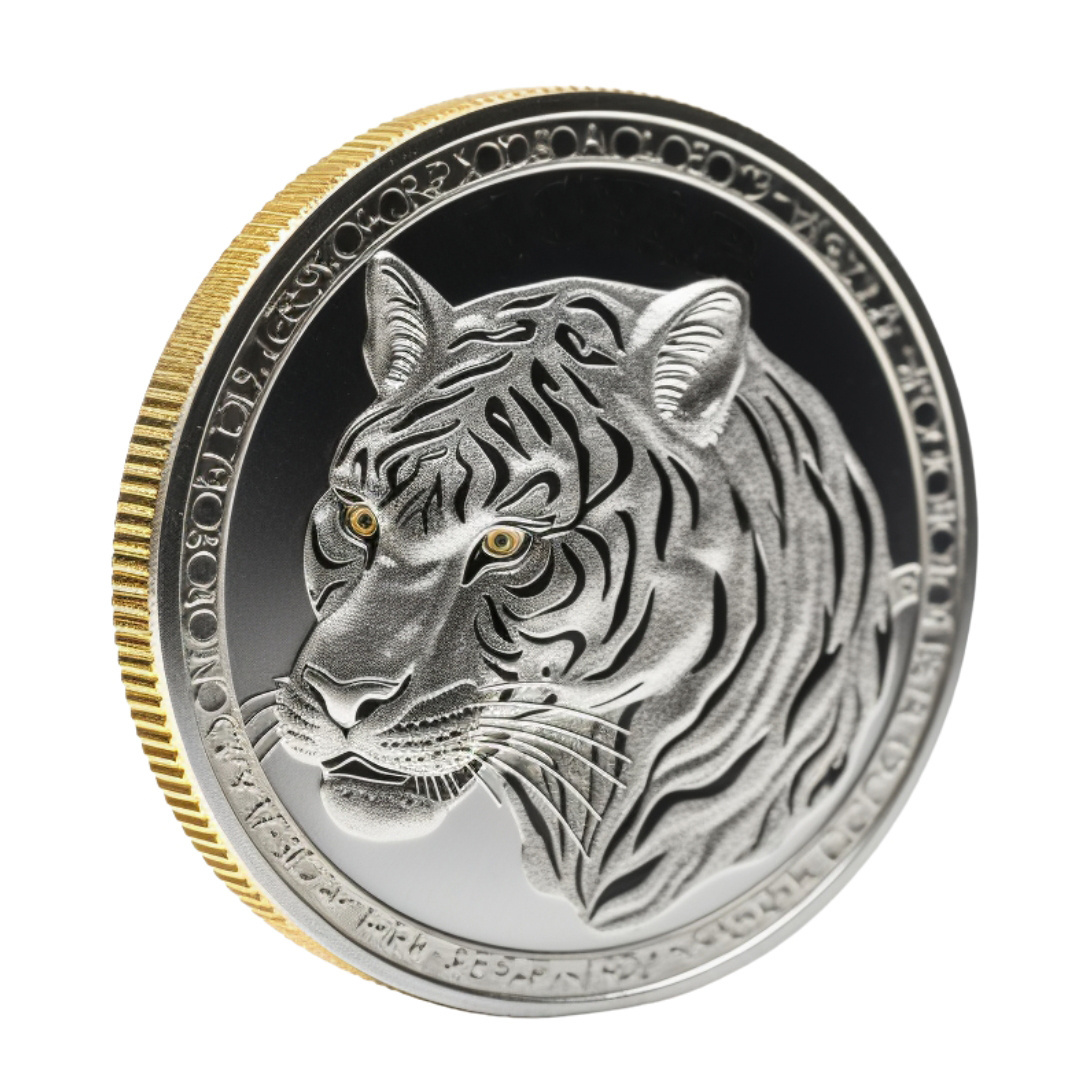 Manufacturers Custom Metal Plated Gold Silver Brass Copper Animal Coin Wolf Tigger Coins