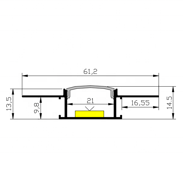 Architectural Led Aluminium Profile Led Linear Profile Led Channel Profile For Led Linear Light Fixtures