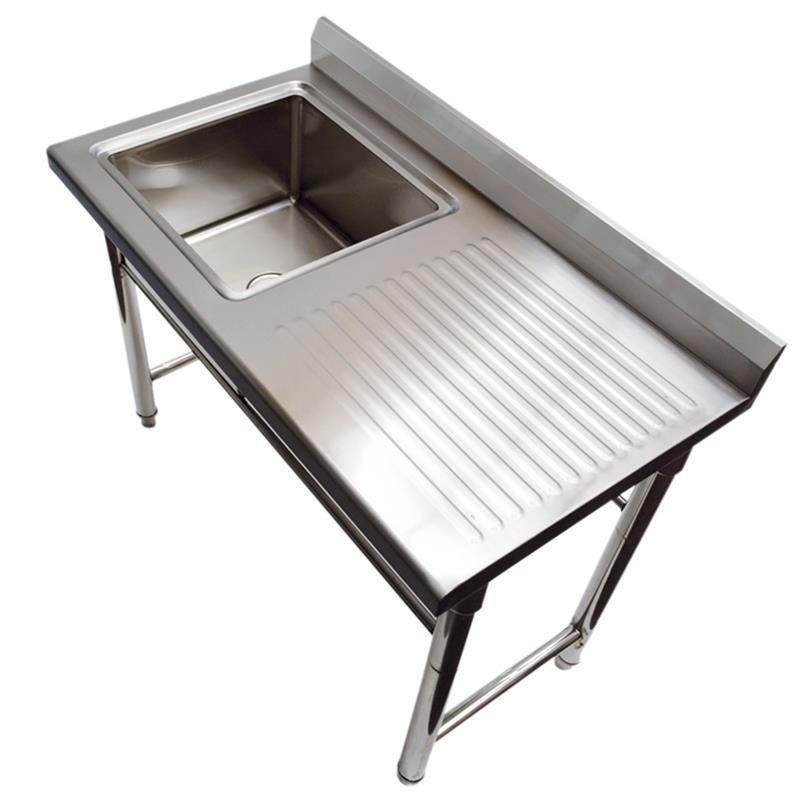 Commercial Kitchen Equipment Double / Triple Bowl Stainless Steel Sink Work Table