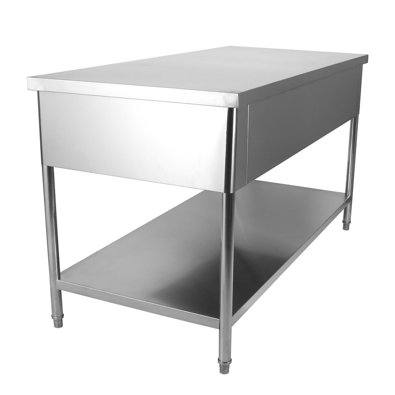 NSF Listing Commercial Hotel Restaurant Bakery Kitchen Equipment Stainless Steel Work Table With Round Tube