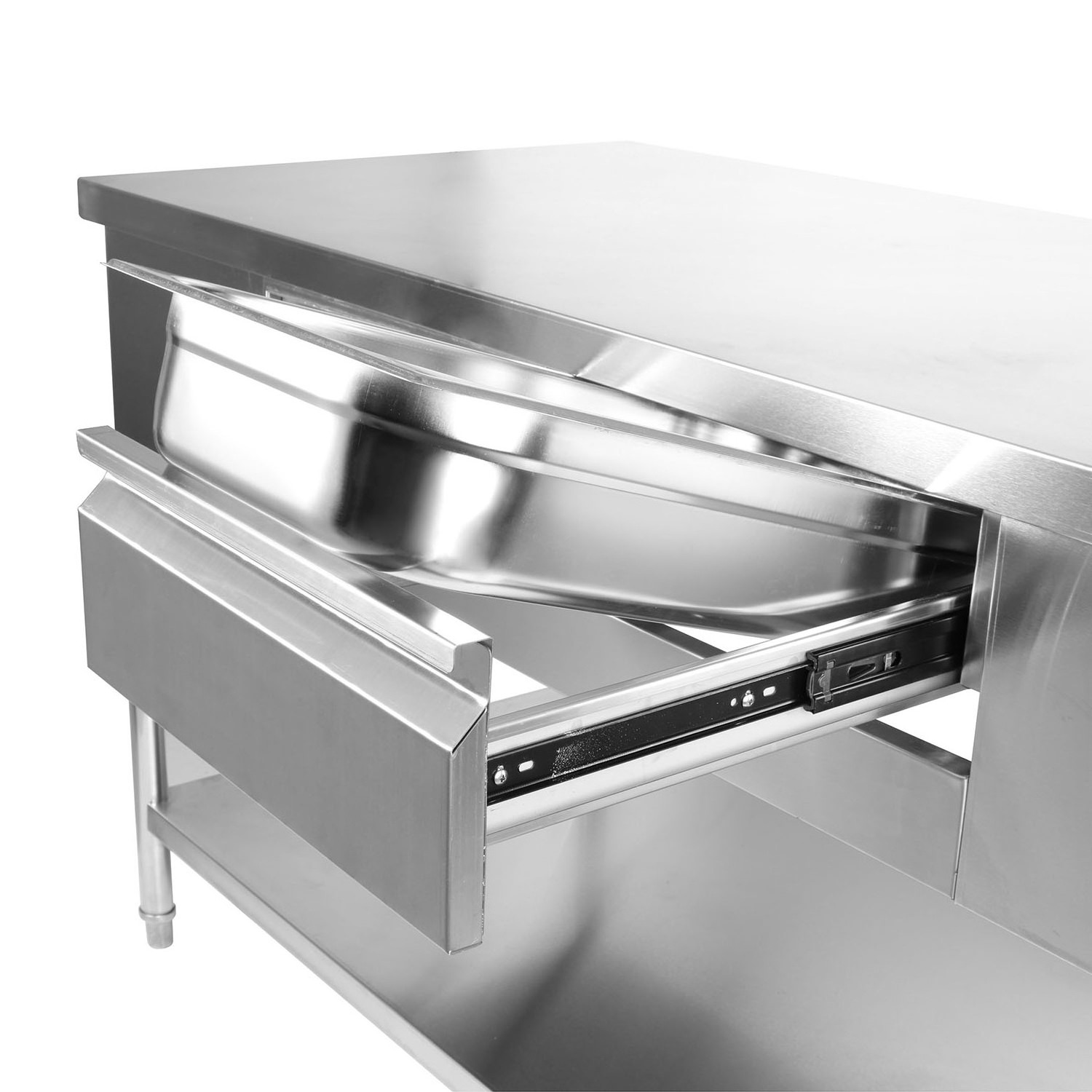 NSF Listing Commercial Hotel Restaurant Bakery Kitchen Equipment Stainless Steel Work Table With Round Tube