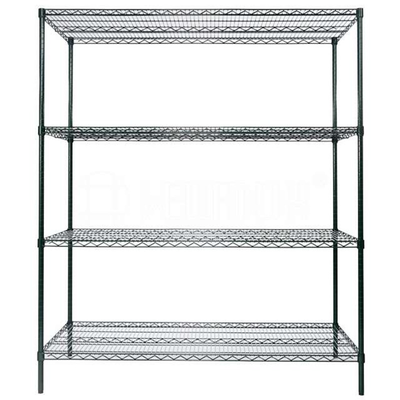 Chrome 4 Shelf Storage Standing Adjustable Metal Organizer Wire Rack 4 Tiers Heavy Duty Wire Shelving For Europe