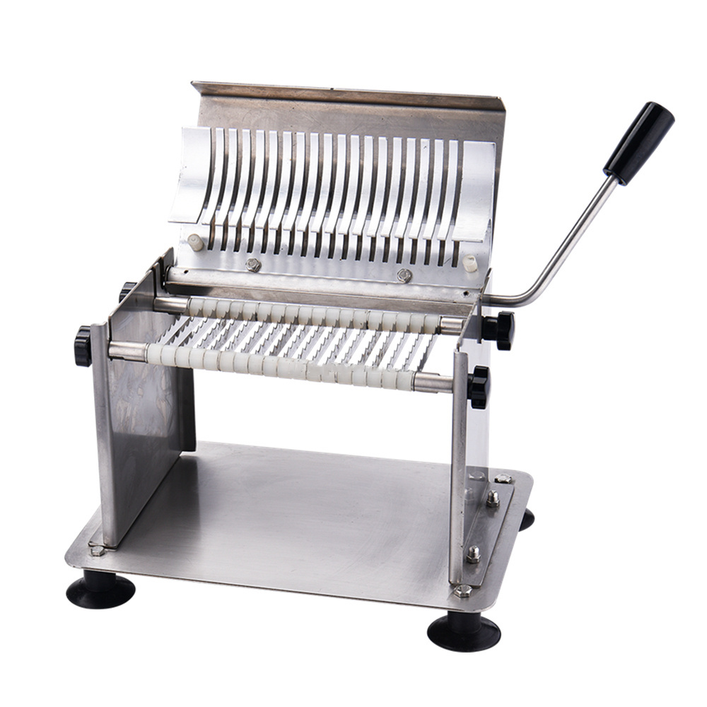 Factory Supply Amazon  Stainless Steel Manual Sausage Cutter Salami Slicer Hot Dog Cutting Machine