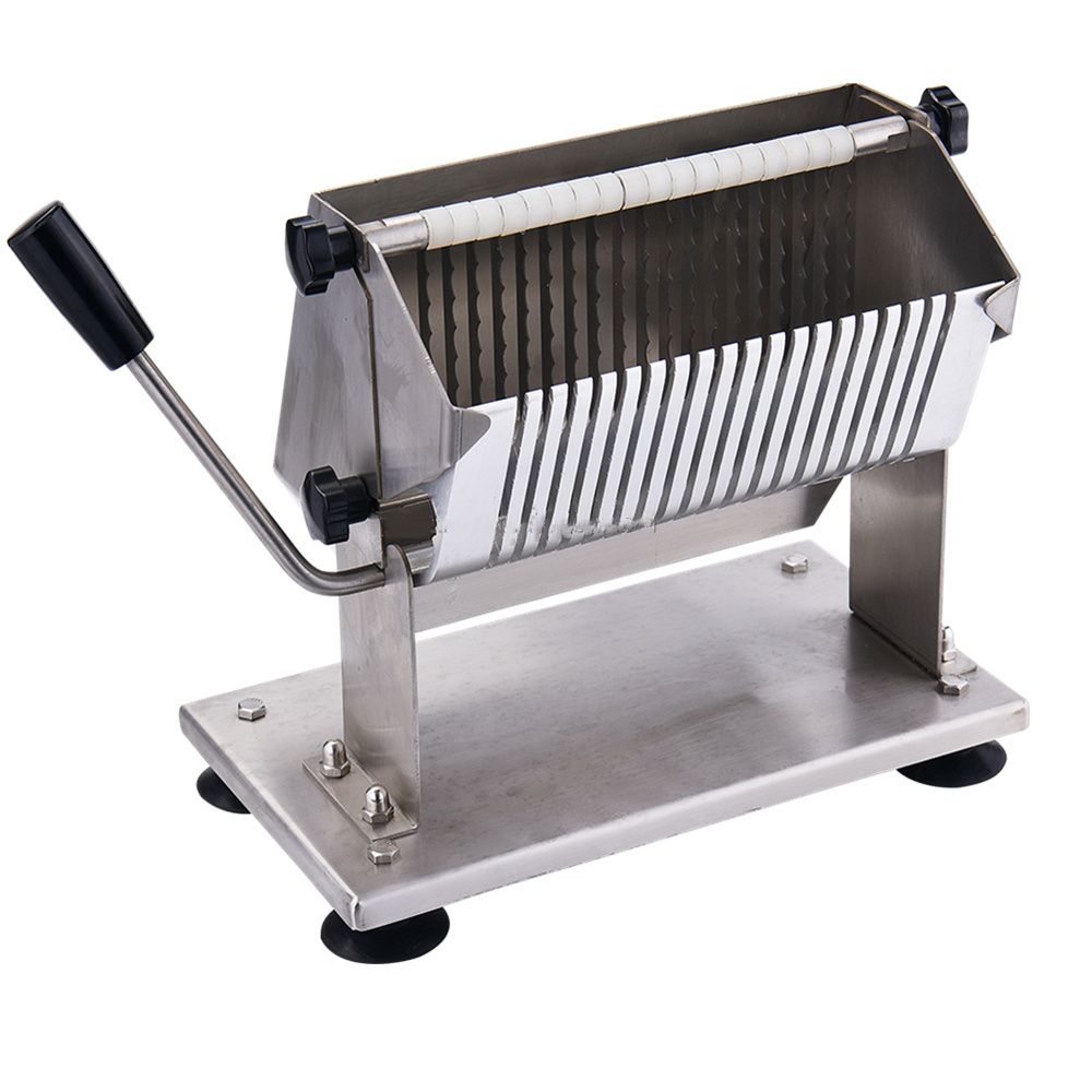 Factory Supply Amazon  Stainless Steel Manual Sausage Cutter Salami Slicer Hot Dog Cutting Machine