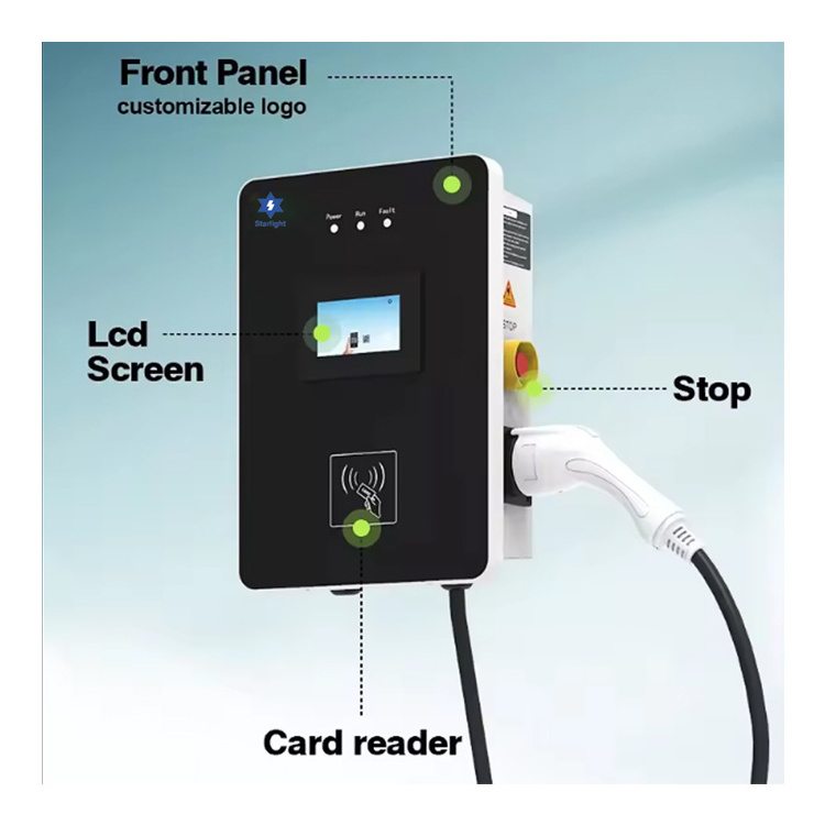 11kw EV charger electric car charging station AC charging pile manufacturer