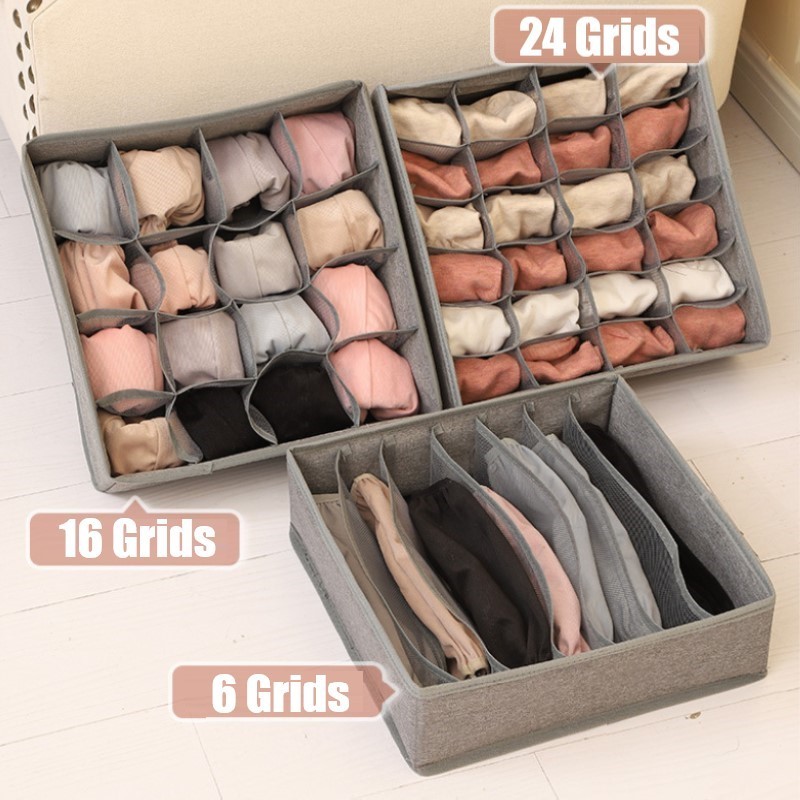 Socks Underwear Bra Storage Box Drawer For Ties Wardrobe Clothes Organizer Cabinet Separator