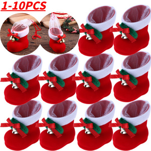 Decoration Home 2023 Candy Boots Bag Party Christmas Santa Claus Stocking Socks Xmas Tree Hanging Ornaments Pendant