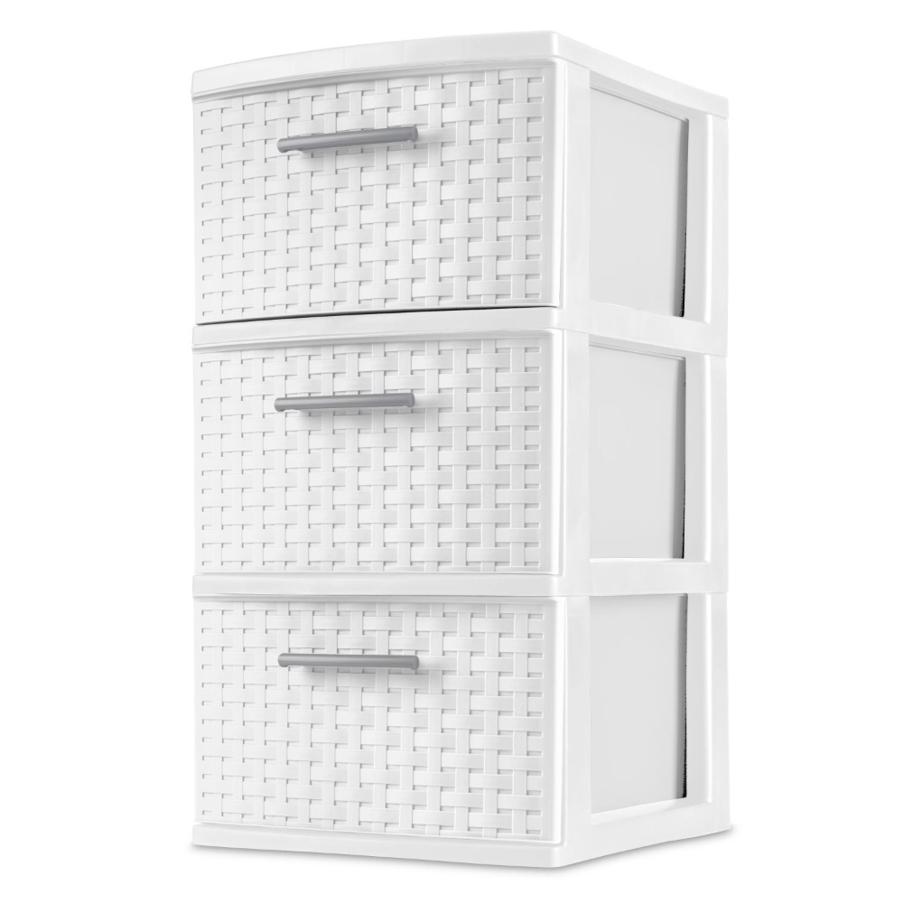 3 Weave Tower, White organizer storage drawers drawer dividers organizers