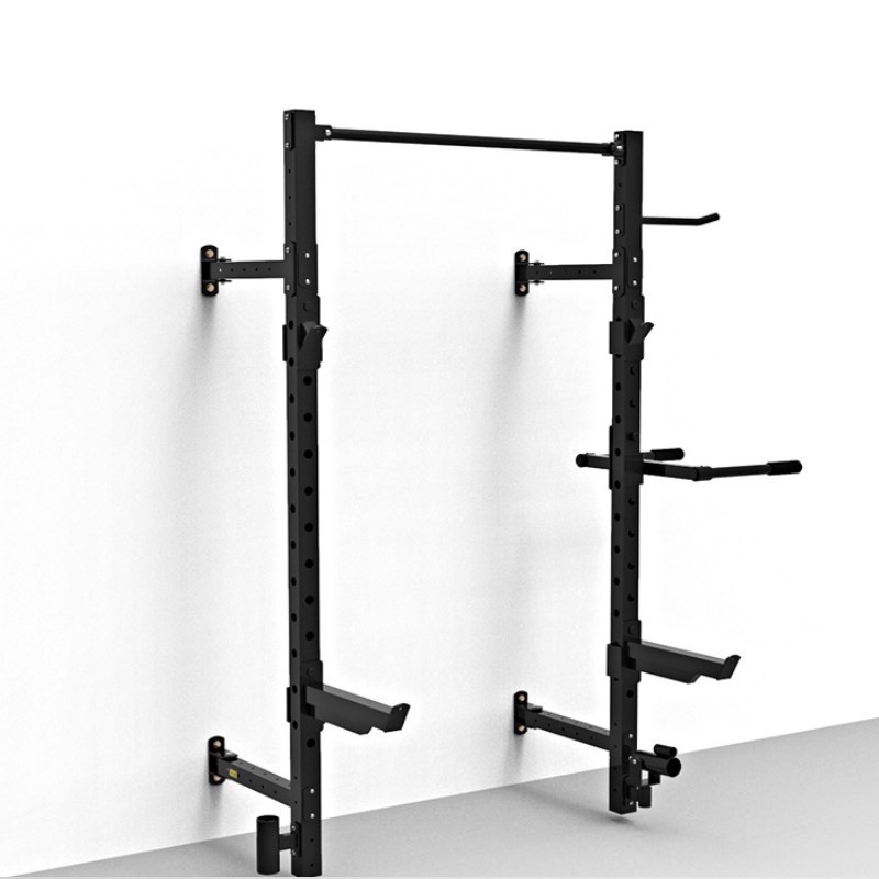 New Style Commercial Fitness Gym Equipment Wall Mounted Folding Squat Power Rack