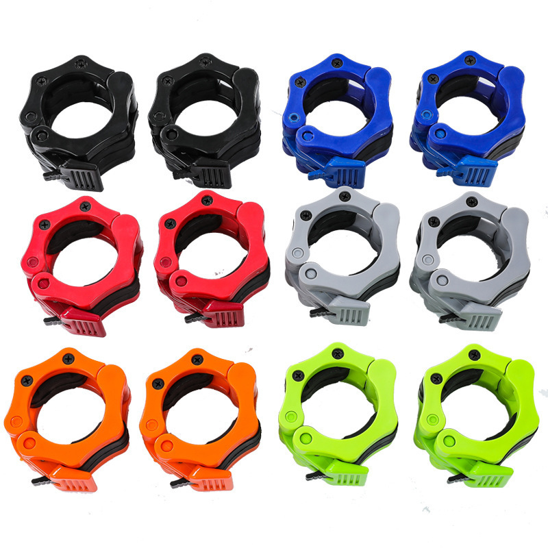 25/50mm Weightlifting Bar /Barbell Collar Clamp Nylon Barbell Lock Gym Bar Lock