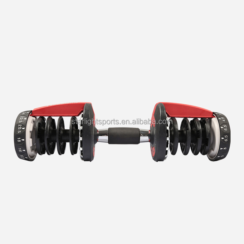 high quality free weight  24KG 40KG  adjustable dumbbell set with rack