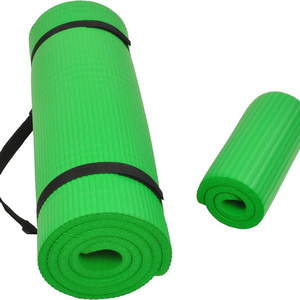 Custom Logo Eco Friendly 8mm 10mm 15mm NBR  Pilates Travel Fitness Non Slip Yoga Mat