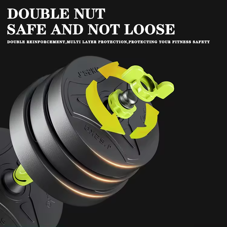 New 2024 High Quality Home Fitness Weight Flexible Rotation Dumbbells & Cement Round Adjustable Dumbbells 90 lbs