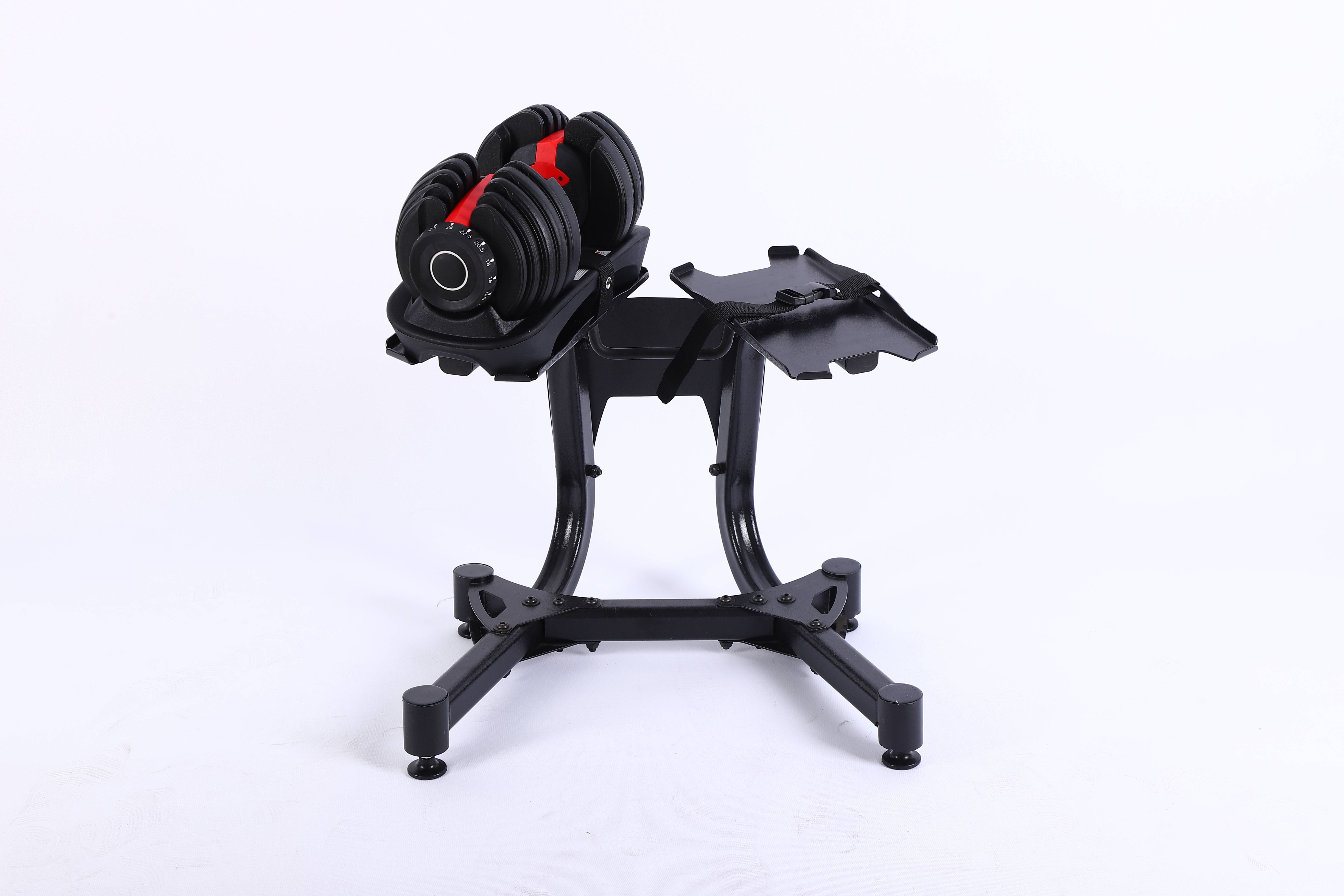 Horizontal adjustable Dumbbell Stand  Rack Metal older Weight Rack Storage Stand with Wheels adjustable dumbbell with stand