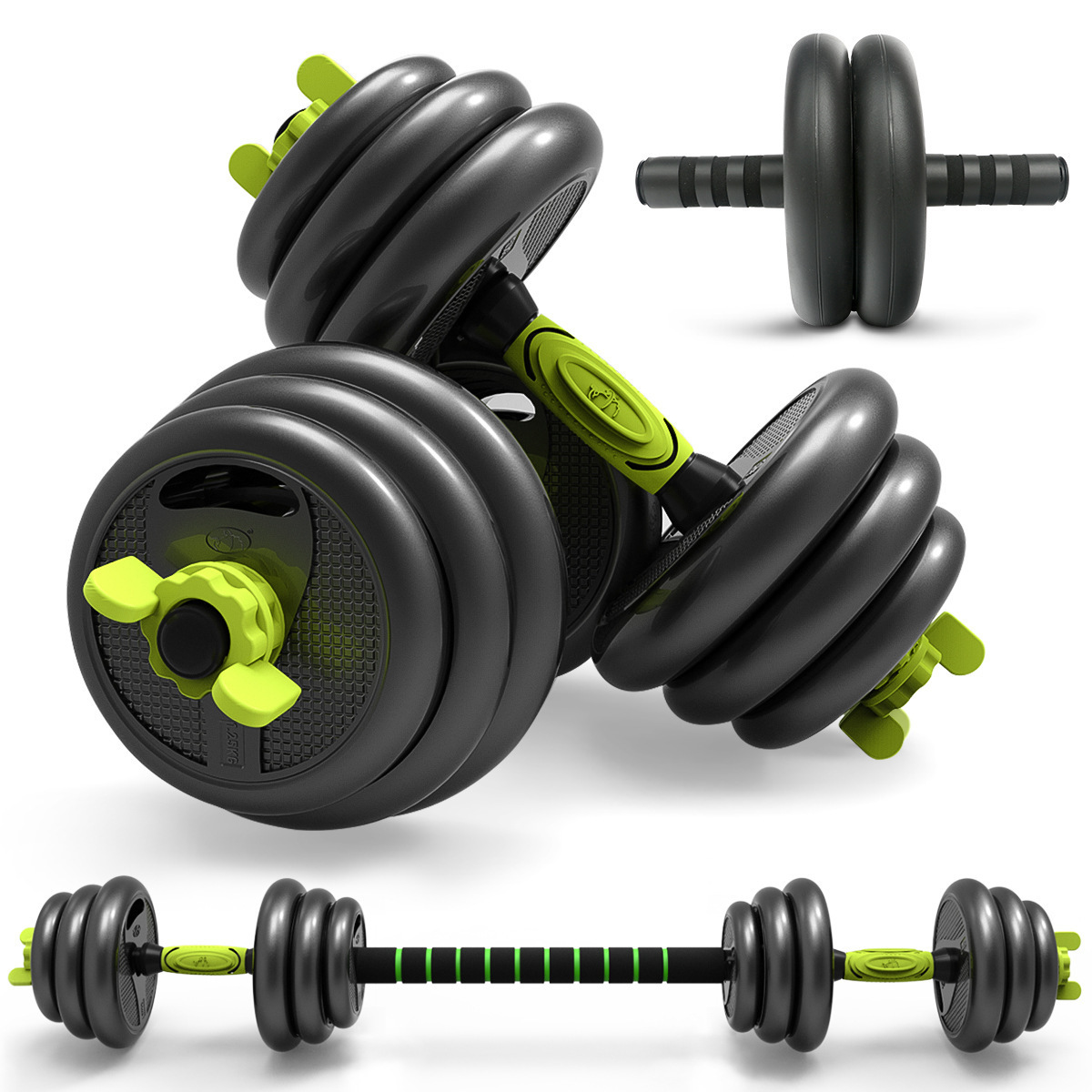 New 2024 High Quality Home Fitness Weight Flexible Rotation Dumbbells & Cement Round Adjustable Dumbbells 90 lbs