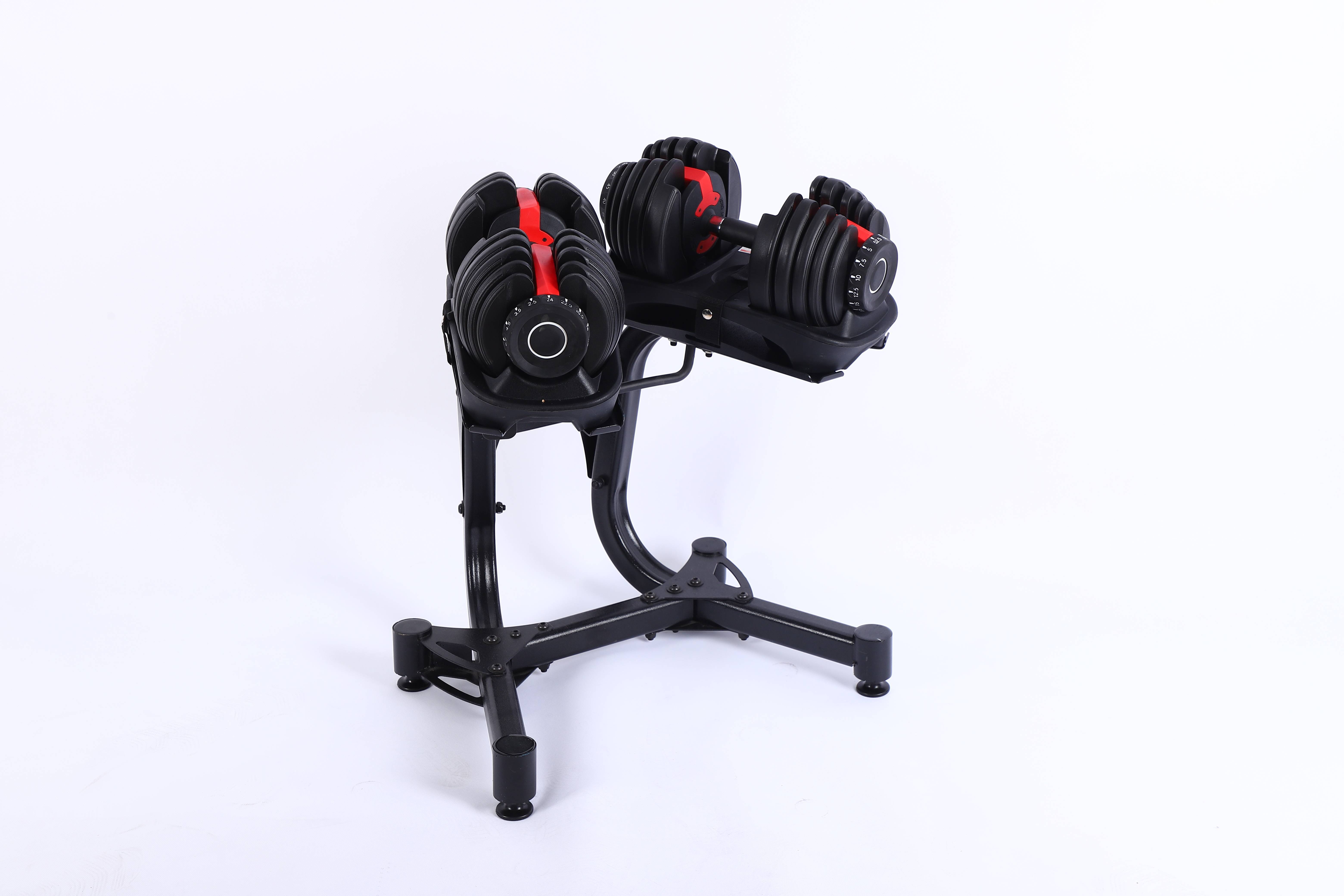 Horizontal adjustable Dumbbell Stand  Rack Metal older Weight Rack Storage Stand with Wheels adjustable dumbbell with stand