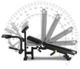 Stable Commercial Weight Lifting Adjustable Bench With Preacher Curl & Leg Attachment