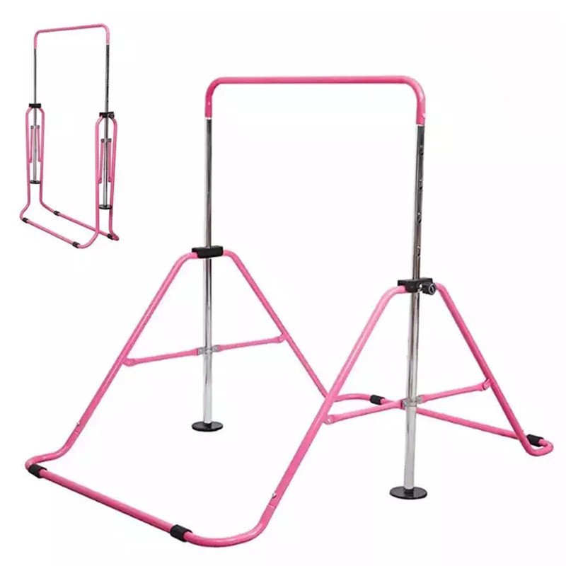 Home Use Adjustable Height Folding for Children Gymnastic Kids Horizontal Bars Gymnastics Bar Pull up Bar