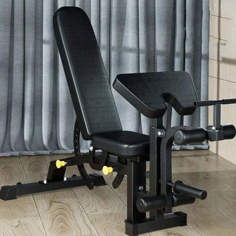 Stable Commercial Weight Lifting Adjustable Bench With Preacher Curl & Leg Attachment