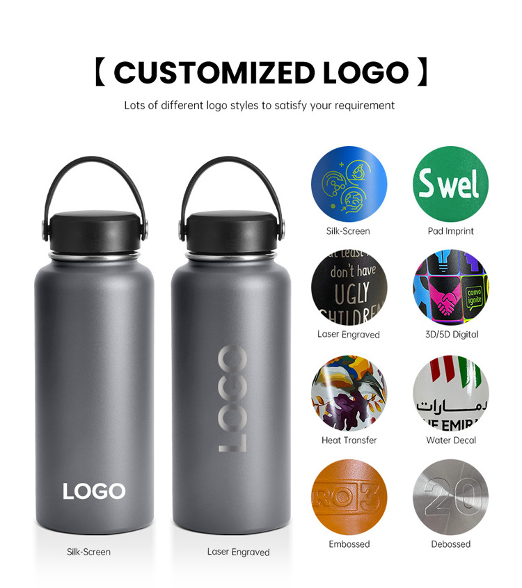 STARLII Custom Logo Half Gallon 128oz 64oz 2.2lt Insulated 304 Stainless Steel Sports Gym Water Bottle 2l With Lanyard Strap