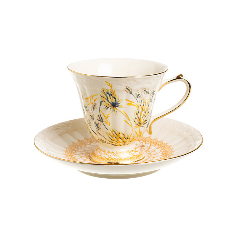 STARLII Vintage French Gilded Coffee Cup Set Creative European Ceramic Tea Pot For Home Afternoon Tea Palace-inspired Tableware