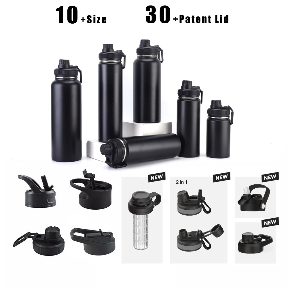 STARLII 750ml 32 Oz 64oz 40oz Matte Black Triple Insulated Thermal Black Water Bottle Stainless Steel Vacuum Flask 1 Liter China