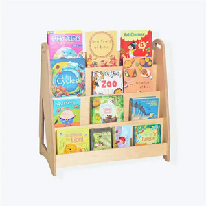 Children Furniture Wooden Bookcase Shelf for Easy Organization Montessori Wooden Bookshelf Storage Easy Assembly Kids Book Rack