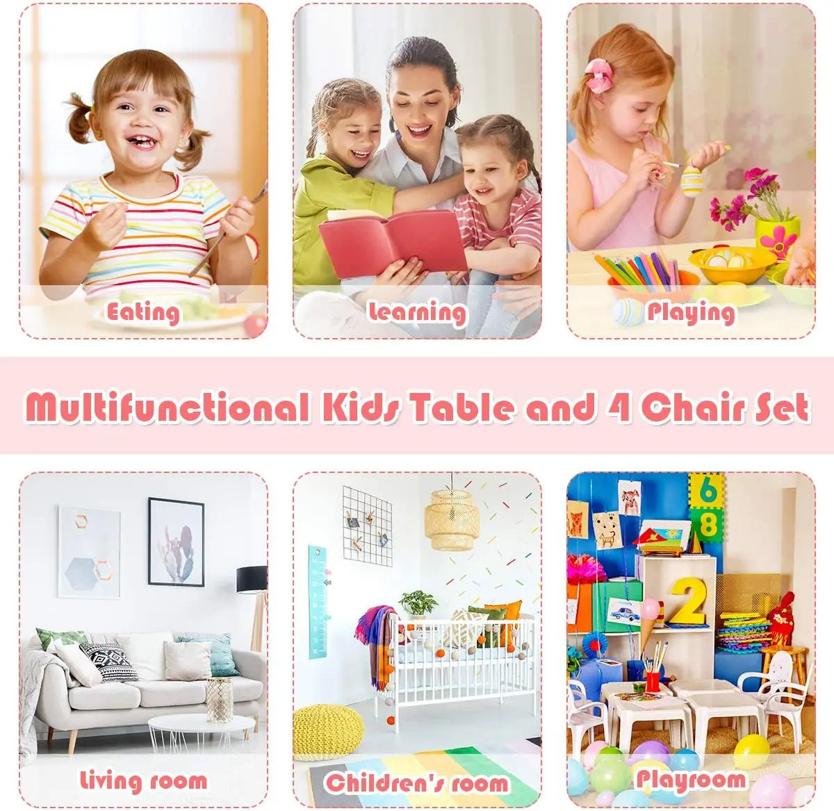 Montessori Table And Chair Set Wooden Study Table Toddler Activity Desk Kids Preschool Furniture