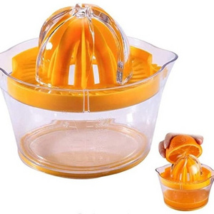 Multifunction Lemon Orange Hand Squeezer Strainer Vegetable Grater Built In Measuring Cup