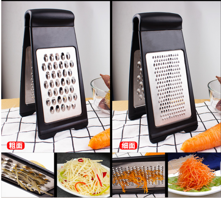 Kitchen Gadget Multi functional Stainless Steel Double Sides Vegetables Grater Cheese Slicer