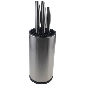 Stainless Steel Round Shape Knife Block for Knives and Scissors