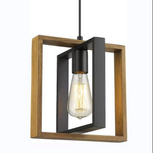 Lampara Colgante de Casa de Campo Luz Colgante de Madera Maciza iluminacon Rustica Pendant Lamp  E26 Base Ceiling Fixture