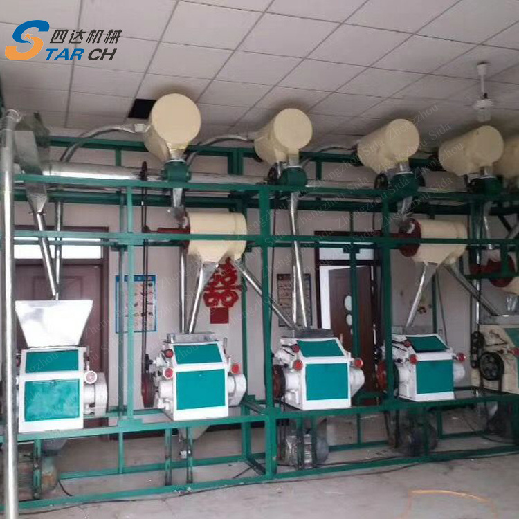 50 tons Industrial maize corn flour mill plant corn grits making machine semolina processing machine