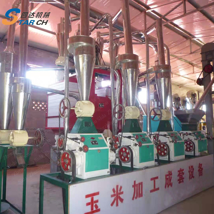 50 tons Industrial maize corn flour mill plant corn grits making machine semolina processing machine