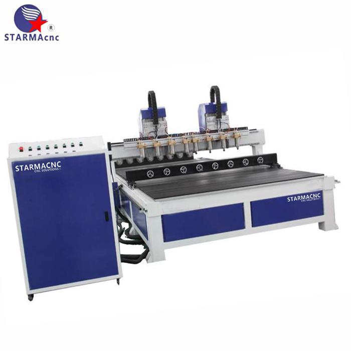 STARMAcnc multi head 4 axis cnc router machine equipment for wood working 2040