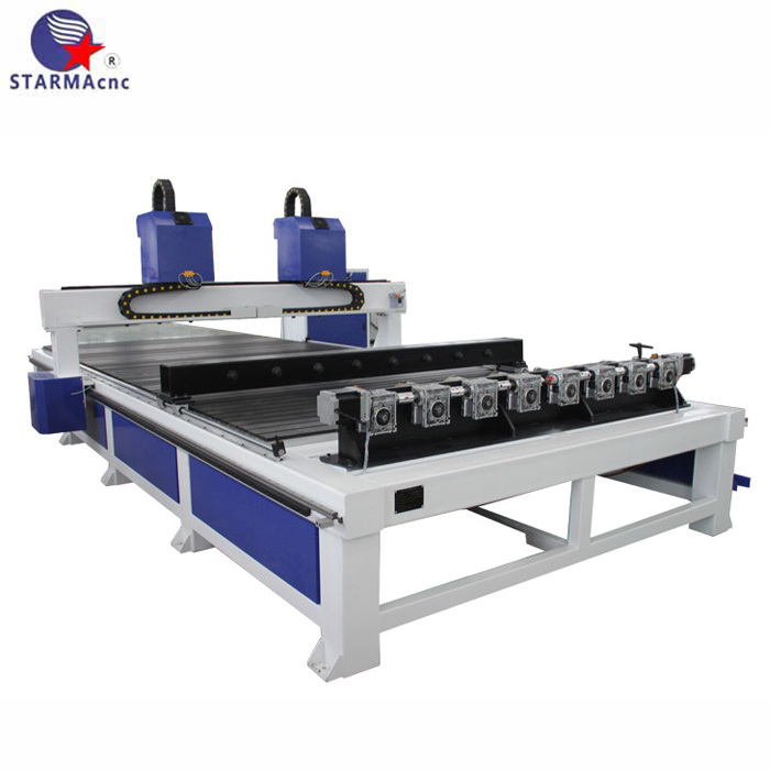 STARMAcnc multi head 4 axis cnc router machine equipment for wood working 2040