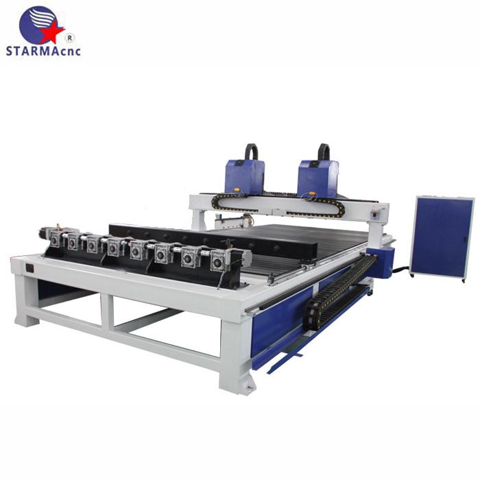 STARMAcnc multi head 4 axis cnc router machine equipment for wood working 2040